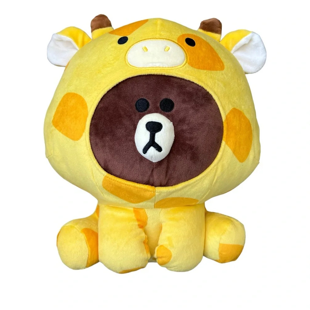 Line Friends Jungle Brown Raffy Giraffe Costume Cosplay Plush Plushie 13”